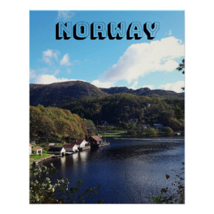 Norwegisches Landschaftspopster Poster