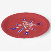 Norwegisches Lefse Flatbread Pappteller (Schrägansicht)