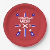 Norwegisches Lefse Flatbread Pappteller (Vorderseite)
