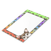 Norwegisches Lundehund farbenfrohe Hundekuchen-Mus Notizblock (angewinkelt)