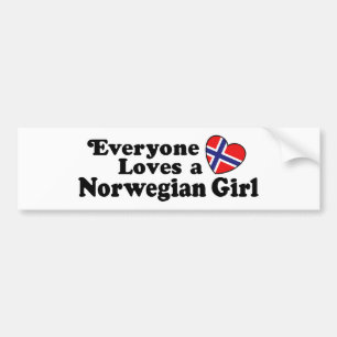 Norwegisches Mädchen Autoaufkleber