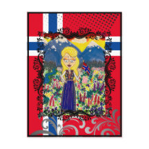 Norwegisches Mädchen in Bunad