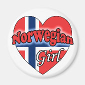Norwegisches Mädchen Magnet (Vorne)