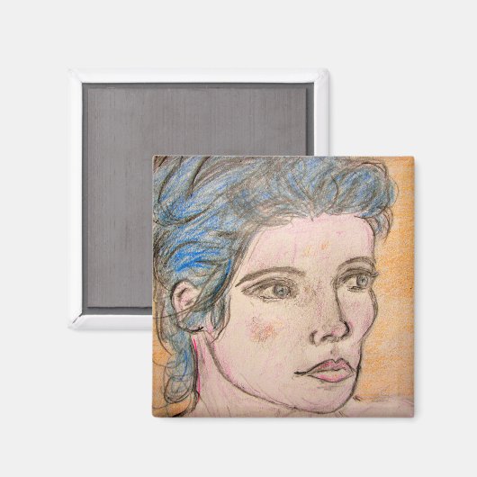 Norwegisches Mädchen Magnet (Vorderseite/Rückseite)