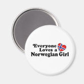 Norwegisches Mädchen Magnet (Vorderseite/Rückseite)