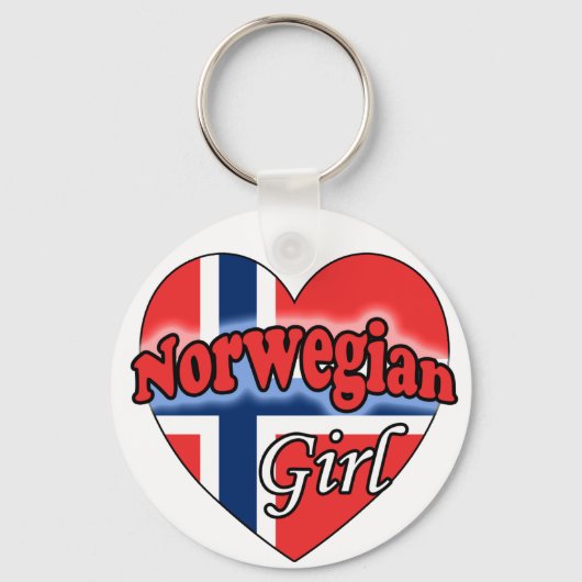 Norwegisches Mädchen Schlüsselanhänger (Vorderseite)