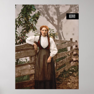 Norwegisches Mädchen (um 1900) Poster