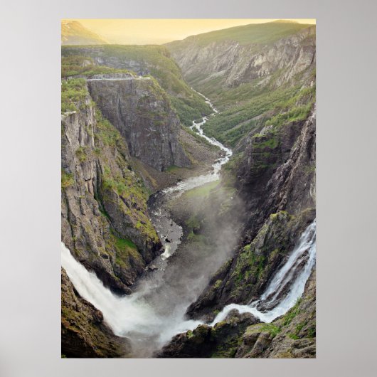 Norwegisches Poster von Voringsfossen (Vorne)