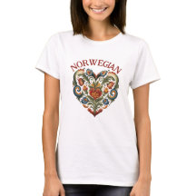 Norwegisches Rosemaling Folk Art Heart Hoodie