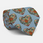 Norwegisches Rosemaling Folk Art Herz Krawatte (Gerollt)