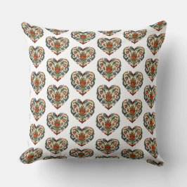 Norwegisches Rosemaling I Herz Lefse Kissen