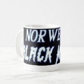 Norwegisches schwarzes Metall "Tasse " Kaffeetasse (Vorderseite Links)