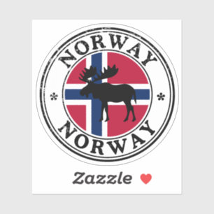 Norwegisches Siegel-Aufkleber-Rundfahne Aufkleber