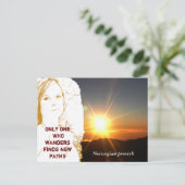 Norwegisches Sprichwort - Postkarte (Stehend Vorderseite)