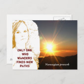 Norwegisches Sprichwort - Postkarte (Vorne/Hinten)