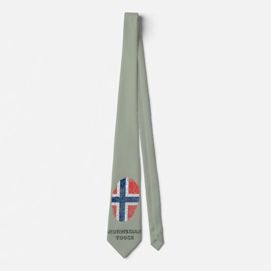 Norwegisches Touchfingerabdruckmuster Krawatte (Vorderseite)