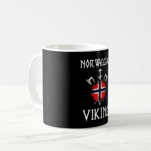 NORWEGISCHES VIKING KAFFEETASSE (Vorderseite Links)