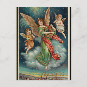 Norwegisches Vintag (1913) Weihnachtsbild Feiertagspostkarte