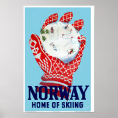 Norwegisches Vintage Travel Poster wiederhergestel (Vorne)