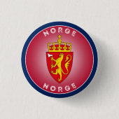 Norwegisches Wappen Kreisform Button (Vorderseite)