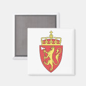 norwegisches Wappen Magnet (Vorderseite/Rückseite)
