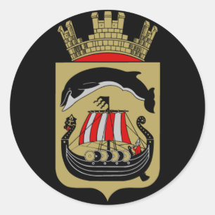 Norwegisches Wappen Runder Aufkleber