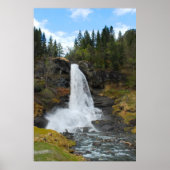 Norwegisches Wasserfallposter Poster (Vorne)