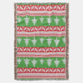 Norwegisches Weihnachtsbaummuster Decke (Vorderseite Vertikal)