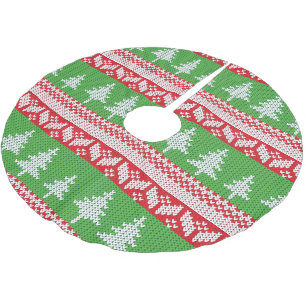 Norwegisches Weihnachtsbaummuster Polyester Weihnachtsbaumdecke