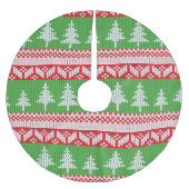 Norwegisches Weihnachtsbaummuster Polyester Weihnachtsbaumdecke (Vorderseite)