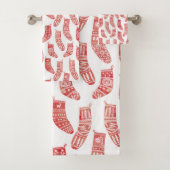 Norwegisches Weihnachtsgebäck-Strumpf Badhandtuch Set (Insitu)