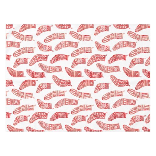 Norwegisches Weihnachtsgebäck-Strumpf Tischdecke (Vorderseite (Horizontal))