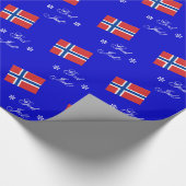 Norwegisches Weihnachtsgott Jul Custom Wrapping Pa Geschenkpapier (Ecke)