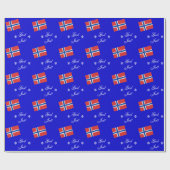 Norwegisches Weihnachtsgott Jul Custom Wrapping Pa Geschenkpapier (Flach)