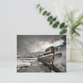 Norwegisches WinterFoto Postkarte (Stehend Vorderseite)