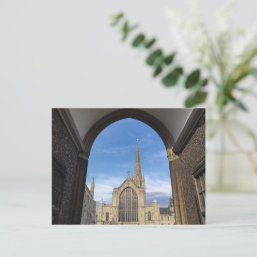 Norwich Cathedral 1 Postkarte (Stehend Vorderseite)