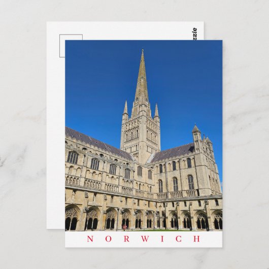 Norwich Cathedral Aussicht Postkarte (Vorne/Hinten)