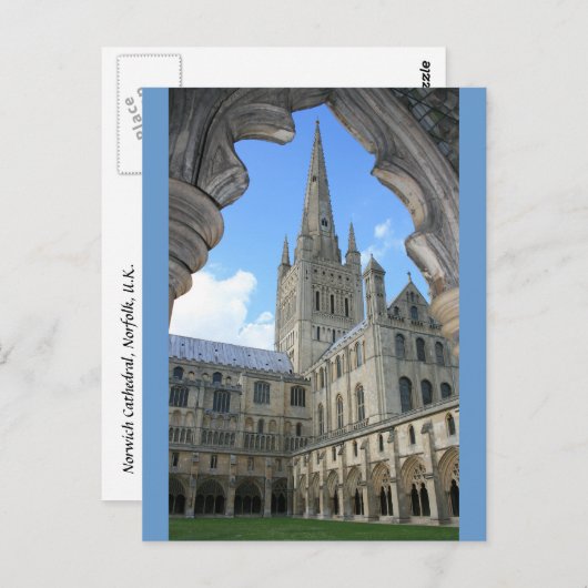 Norwich Cathedral Postkarte (Vorne/Hinten)