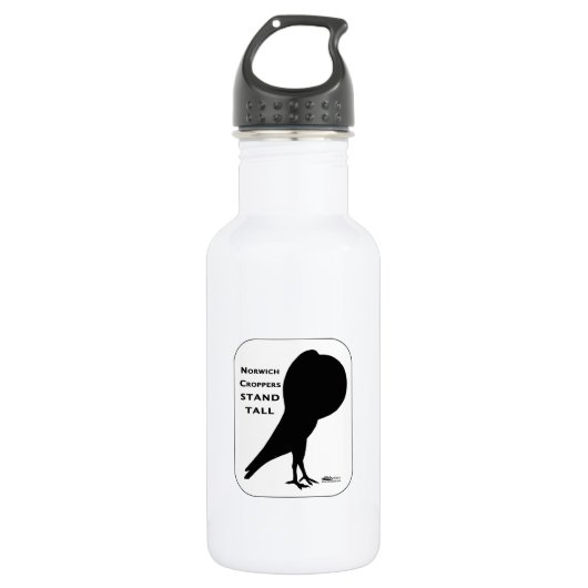 Norwich Cropper Tauben Stand Tall Trinkflasche (Vorderseite)