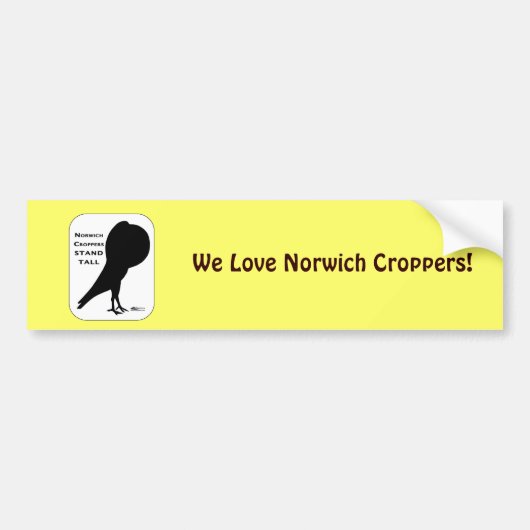 Norwich Croppers stehen groß Autoaufkleber (Vorne)