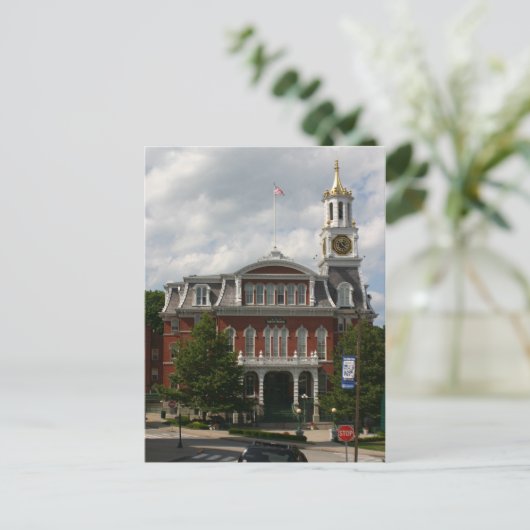 Norwich, CT. Rathaus Postkarte (Stehend Vorderseite)