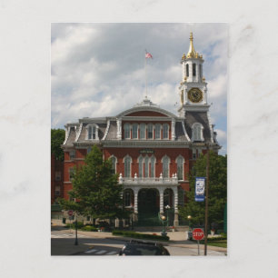 Norwich, CT. Rathaus Postkarte