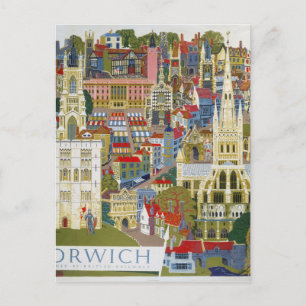 Norwich England Postkarte
