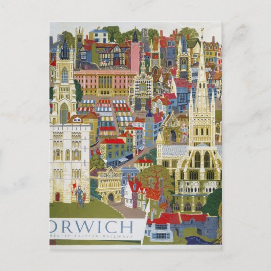 Norwich England Postkarte (Vorderseite)