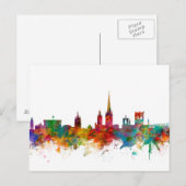 Norwich England Skyline Postkarte (Vorne/Hinten)