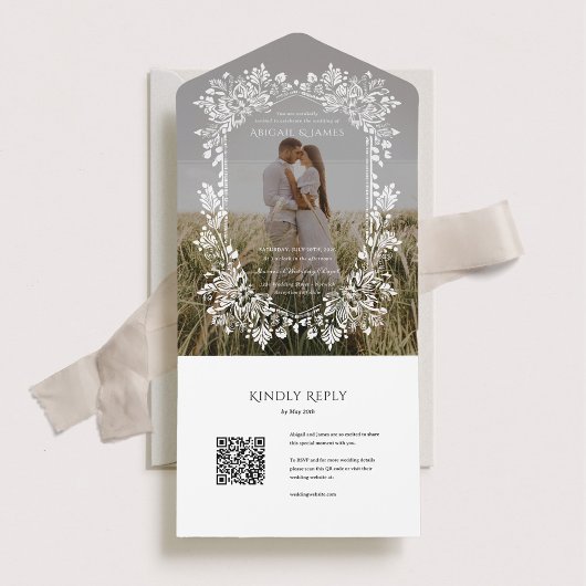 Norwich Foto Wedding Einladung mit RSVP Card