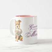 Norwich-Herz-Mama Zweifarbige Tasse (Vorderseite Links)