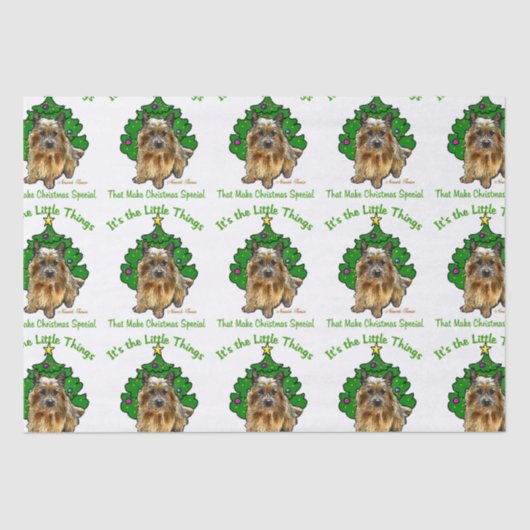 Norwich Terrier Christmas Seidenpapier (Vorderseite)