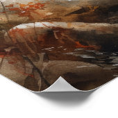 Norwich Terrier Dog Art Print Poster (Ecke)