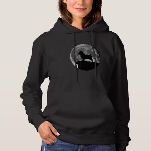 Norwich Terrier Dog Moon Hoodie (Vorderseite)